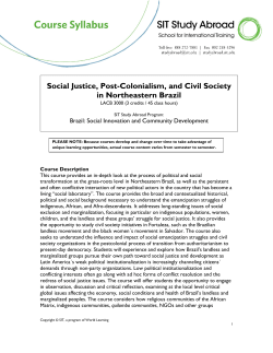 Social Justice, Post-Colonialism, and Civil