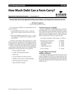 MF288 How Much Debt Can a Farm Carry?