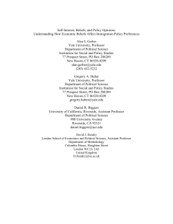 Self-Interest, Beliefs, and Policy Opinions: Understanding How