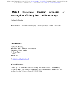 HMeta-d: Hierarchical Bayesian estimation of metacognitive