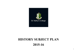 history subject plan 2015-16