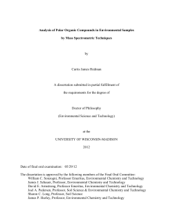 Analysis of Polar Organic Compounds in Environmental Samples by