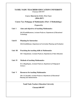 Maths - Senthil College of Education