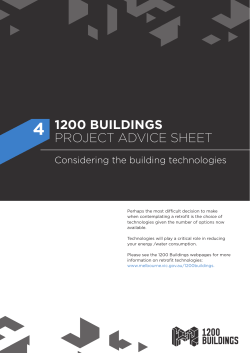Considering the building technologies
