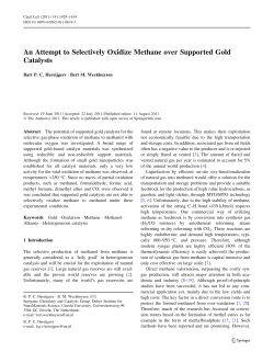 An Attempt to Selectively Oxidize Methane over Supported Gold