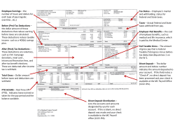 Employee Earnings &ndash; the number of hours and dollars for each type