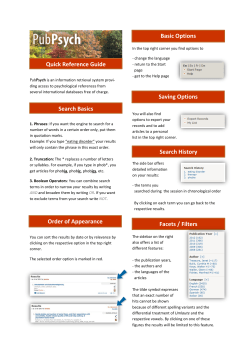 PubPsych Quick Reference Guide