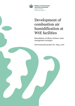 Development of combustion air humidification at WtE