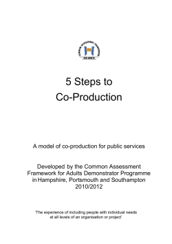 5 Steps to Co-Production