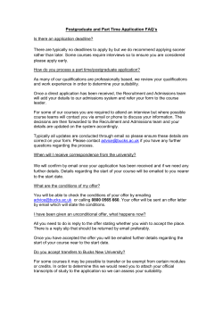 FAQs - Buckinghamshire New University