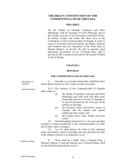 the draft constitution of the commonwealth of grenada