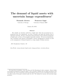 The demand of liquid assets with uncertain lumpy