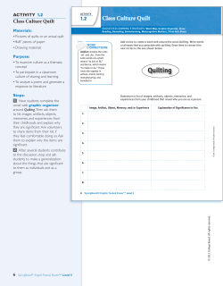 Quilting - Houston ISD