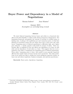 Buyer Power and Dependency in a Model of Negotiations