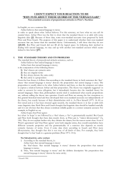 I DON`T EXPECT YOUR REACTION TO BE `WHY FUSS ABOUT