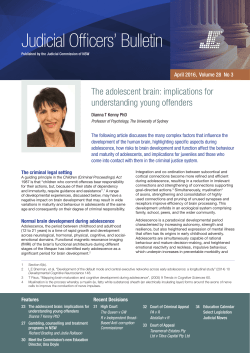 The adolescent brain: implications for understanding young offenders