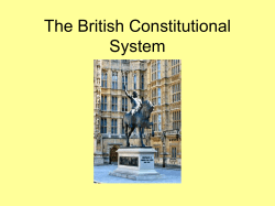 The British Constitutional System - galilei