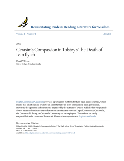 Gerasim`s Compassion in Tolstoy`s The Death of Ivan Ilyich