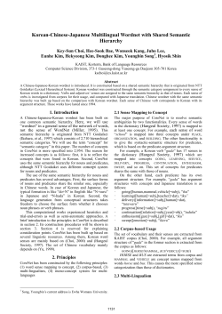 Korean-Chinese-Japanese multilingual wordnet with