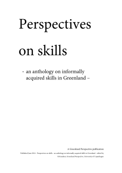 - an anthology on informally acquired skills in Greenland &ndash;