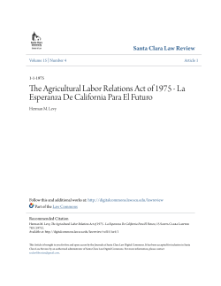 The Agricultural Labor Relations Act of 1975