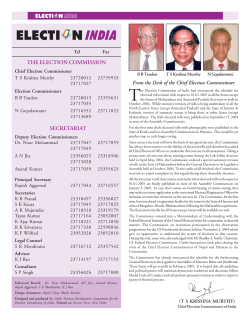 Sep-Dec, 2004 - Election Commission of India