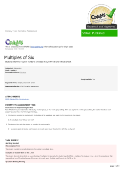 Multiples of Six