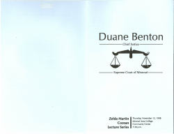 Missouri Supreme Court Chief Justice Duane