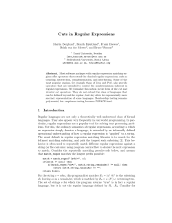 Cuts in Regular Expressions