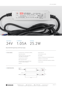 24V 1.05A 25.2W - Coolon LED Lighting