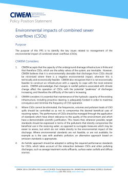 Environmental impacts of combined sewer overflows
