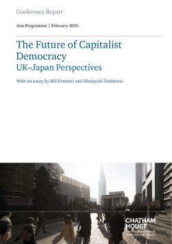 Future of Capitalist Democracy: UK&ndash;Japan Perspectives