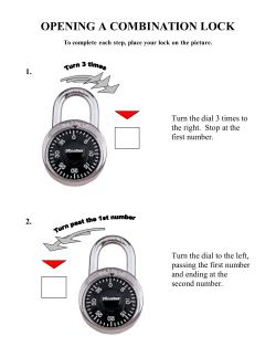How to Open a Combination Lock