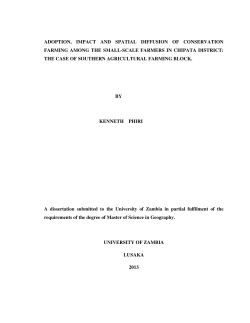 ADOPTION, IMPACT AND SPATIAL DIFFUSION OF