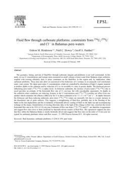 Fluid flow through carbonate platforms: constraints from 234U=238U