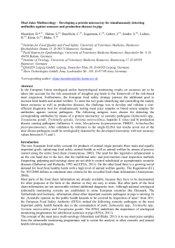 Meat Juice Multiserology &ndash; Developing a protein microarray for
