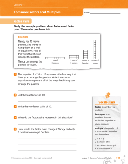Common Factors and Multiples