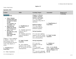 Curriculum Map