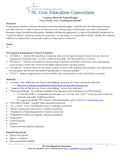 Learning About the Federal Budget: &ldquo;Get a Pencil, You`re Tackling