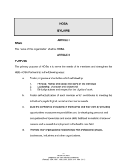 HOSA BYLAWS