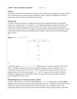 C2Ws2: Polar Graphing using Maple Purpose The purpose of this