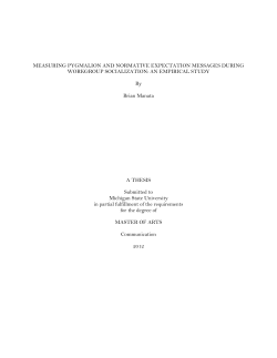 MEASURING PYGMALION AND NORMATIVE EXPECTATION