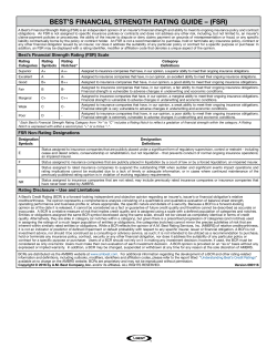 best`s financial strength rating guide &ndash; (fsr)