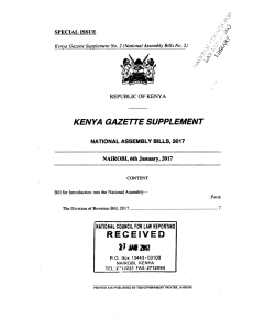 The Division of Revenue Bill, 2017
