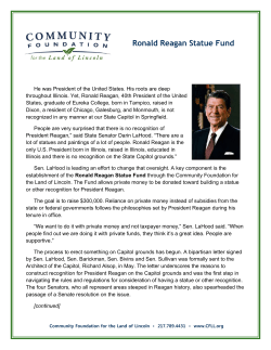 Ronald Reagan Statue Fund - Community Foundation for the Land