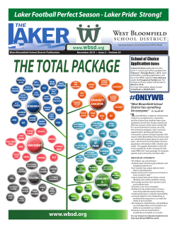Laker November 2015 - West Bloomfield School District