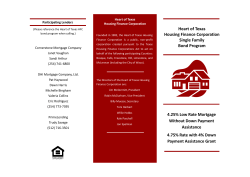 Heart of Texas Housing Finance Corporation Single Family Bond