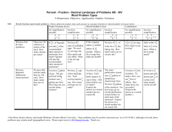 Percent - Fraction - Decimal Landscape of Problems XIII