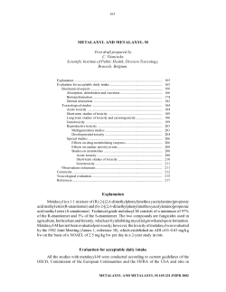 METALAXYL AND METALAXYL-M