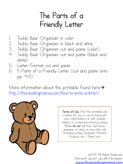 The Parts of a Friendly Letter
